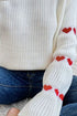 'Marigold' Heart Pattern Knit Sweater - Celes Fashion